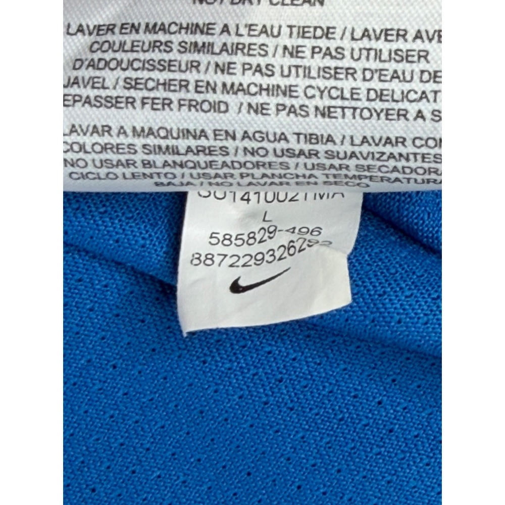 Nike Golf Tour Performance Dri-FIT Polo Shirt Blue Grey Striped Mens Large - Picture 9 of 10
